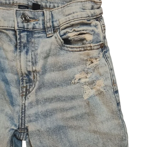 American Eagle Super High-rise Ankle StraightDistressed Denim Blue Jeans Size 00 - Picture 6 of 11